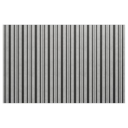 Black White en Grey Striped Pattern Stof (Yard (91,4 cm))