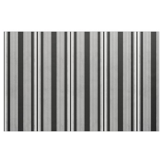 Black White en Grey Striped Pattern Stof (Fat Quarter)