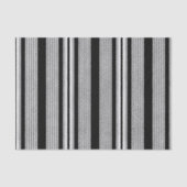 Black White en Grey Striped Pattern Tissuepapier (Voorkant)