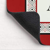 Black White en Wine Custom Modern Mousepad Muismat (Hoek)