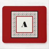 Black White en Wine Custom Modern Mousepad Muismat (Voorkant)