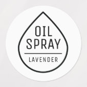 Black & White Essential Oil Spray Flessenetiketten Labels (Design 2)