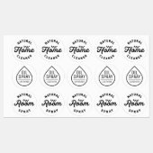 Black & White Essential Oil Spray Flessenetiketten Labels (Vel)
