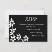 Black & White Event Reply, RSVP of Response Kaarte (Voorkant)