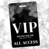 Black White Event VIP Badge