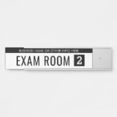 Black White Exam Room for Dentist Doctor Kantoor Deurbordje (Voorkant)