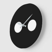 Black White Eyes Funny Cute Face Trendy Grote Klok (Hoek)