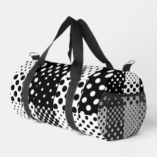 Black White Fashion Polka Dots Style Design Plunjezak (Rechterhoek)