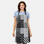 Black White Fashion Polka Dots Style Design  Schort (Gedragen)