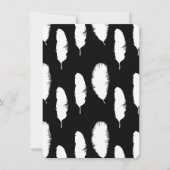 Black White Feathers-Baby shower Kaart (Voorkant)