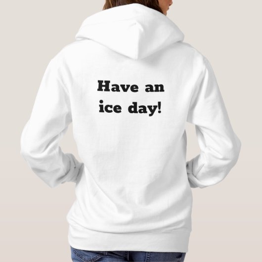 Black white Figuur skater maaien Hoodie (Achterkant)