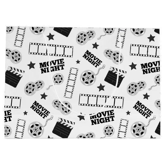 Black white film night party groot cadeauzakje (Achterkant)