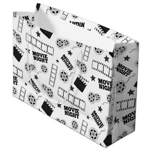 Black white film night party groot cadeauzakje