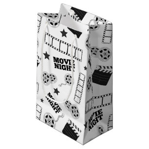 Black white film night party klein cadeauzakje