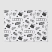 Black white film night party tissuepapier (Voorkant)