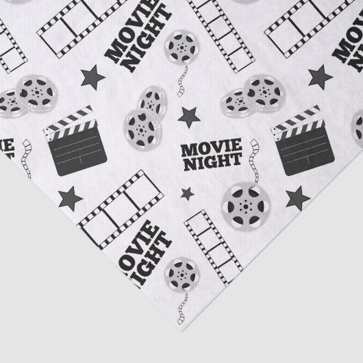 Black white film night party tissuepapier (Detail)