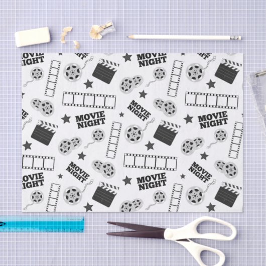 Black white film night party tissuepapier (Craft)