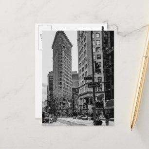 Black & White Flatiron Building Foto van NYC Briefkaart