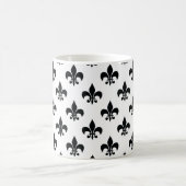Black White Fleur-de-lis Koffiemok (Center)