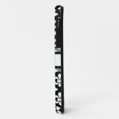 Black White Fleur De Lis Pattern Case-Mate iPhone Case (Achterkant/links)