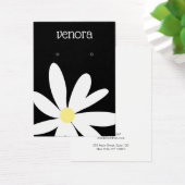 Black White Floral Earring Display Kaart (Bureau)