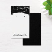 Black White Floral Earring Holder Custom Jewels Visitekaartje (Bureau)