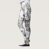 Black White Floral Leggings (Links)