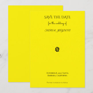 Black & White Floral Line Art – Clipart Design Save The Date