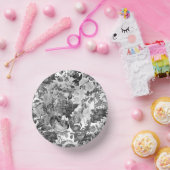 Black White Floral Papieren Kommen (Feest)