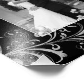 Black White Floral Portrait Foto Afdruk (Hoek)