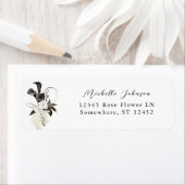 Black & White Floral Return Address Label 2 (Insitu)