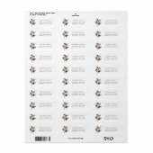 Black & White Floral Return Address Label 5 (Full Sheet)