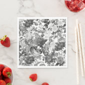 Black White  Floral Servet (Insitu)