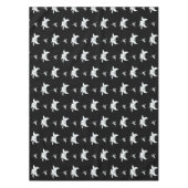 Black White Floral Tafelkleed (Voorkant)