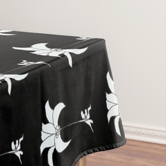 Black White Floral Tafelkleed (Voorbeeld)