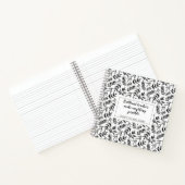 Black White Floral Teacher Notitieboek (Binnen)