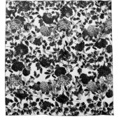 Black White Floral Toile Garden Douchegordijn (Voorkant)