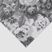 Black & White  Floral Toile No.3A Tissuepapier (Detail)