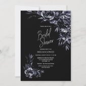 Black White Floral Vrijgezellenfeest Kaart (Voorkant)