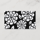 Black & White Flower Visitekaartje (Achterkant)