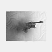 Black & White Fog Statue of Liberty Patriotic USA Fleece Deken (Voorkant (Horizontaal))