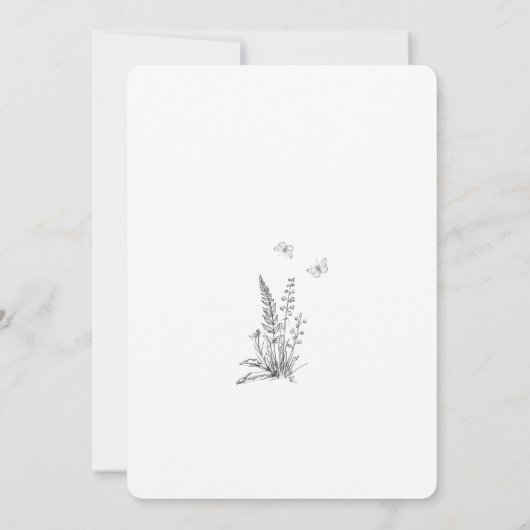 Black & White Forest Beer Baby shower Kaart (Achterkant)