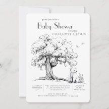 Black & White Forest Beer Baby shower