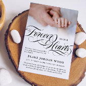 Black White Forever in ons hart Baby Memorial Aankondiging