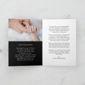 Black White Forever in ons hart Baby Memorial Aankondiging (Binnen)