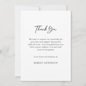  Black White Forever in Our Hearts Funeral Bedankkaart (Achterkant)