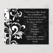 Black White Fountain Swirl Party Flyer (Achterkant)