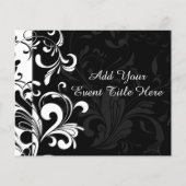 Black White Fountain Swirl Party Flyer (Voorkant)