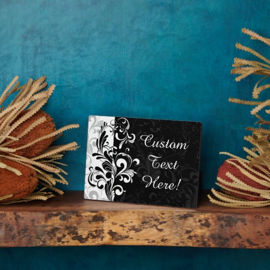 Black White Fountain Swirl Party Fotoplaat (Zijkant)