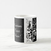 Black White Fountain Swirl Party Koffiemok (Center)